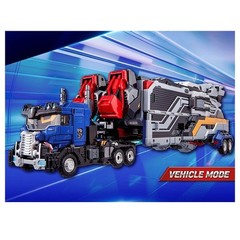 Metal Cardbot W HEAVY IRON W Transforming Robot Trailer Truck Toy 2025