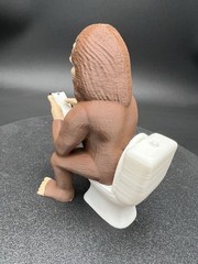 Sasquatch Bigfoot Figurine Scrolling And On The Toilet! 3D Printed!