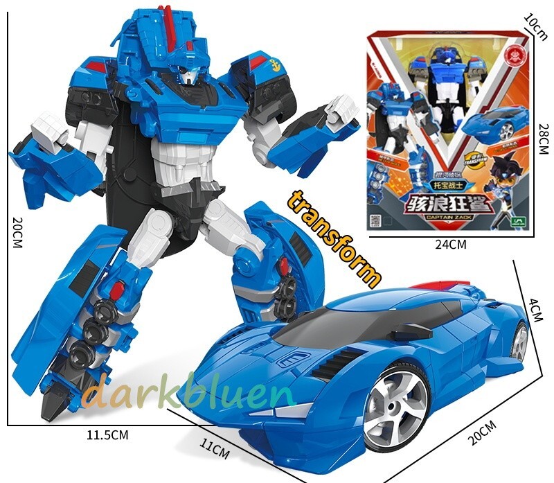 Tobot V GD CAPTAIN ZACK Sports Car Transforming Robot Vehicle Action Toy 7.9″