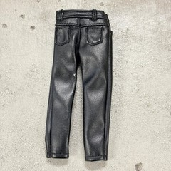 PB-BLD-PT: 1/12 Black Deluxe faux leather pants for 6″ action figure body
