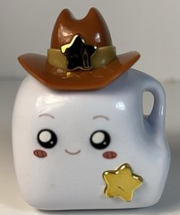 Lankybox Mini Plastic MILK Jug Figures Cowboy & Partly Filled Versions Lot x 2