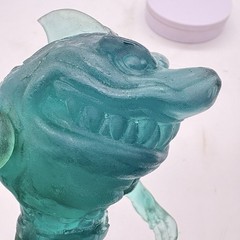Street Sharks 5.5″ Action Figure Translucent Teal Bootleg Knock Off Resin KO