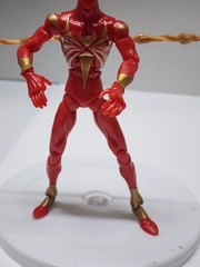 F Spiderman Hasbro Iron Spider Red & Gold Deco 2008 Marvel Legends Loose