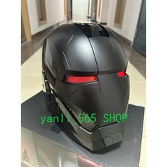 Full Black Iron Man 1:1 MK5 Jarvis Deformable Voice Control Wearable Helmet Mask