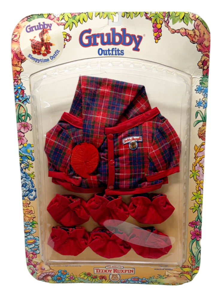 Teddy Ruxpin – Grubby Figure Sleepytime Outfit – Vintage 1987 MOC