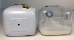 Lankybox Mini Plastic MILK Jug Figures Cowboy & Partly Filled Versions Lot x 2