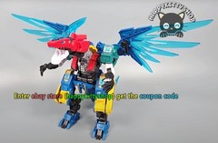 Quantum Heroes Dinoster Guardians Metatron Alpha Dragon Transformer Robot Figure
