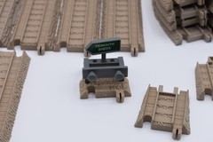 Hit Toy Company Plastic Beige Tracks Straight Curved Connector Switch StopGo 20x