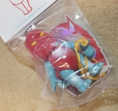 Mutant Vinyl Hardcore LASH Kewpie Red Painted Sofubi Designer Art Toy Kaiju MVH