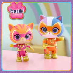 Disney Jr. Superkitties Kittydale Figure Set with Accessories, 15-Pieces, Collec