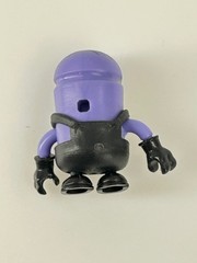 Despicable Me Evil Minion Figure 1.5 Inch Black Overalls Yellow Purple