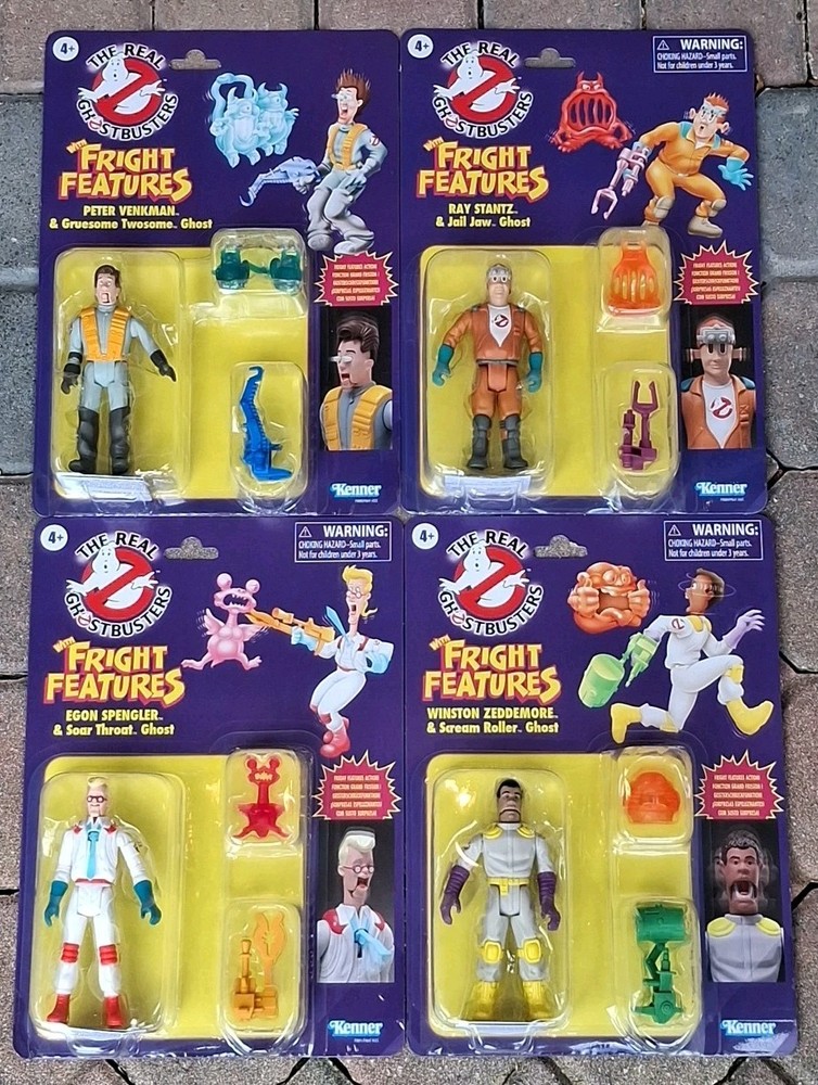 Hasbro Real Ghostbusters Kenner Reissue Fright Features 4.5″ 4 Figure Set Sealed