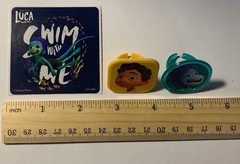Disney Luca Figure Set of 10 with 2 Stickers and 2 rings Fun Characters