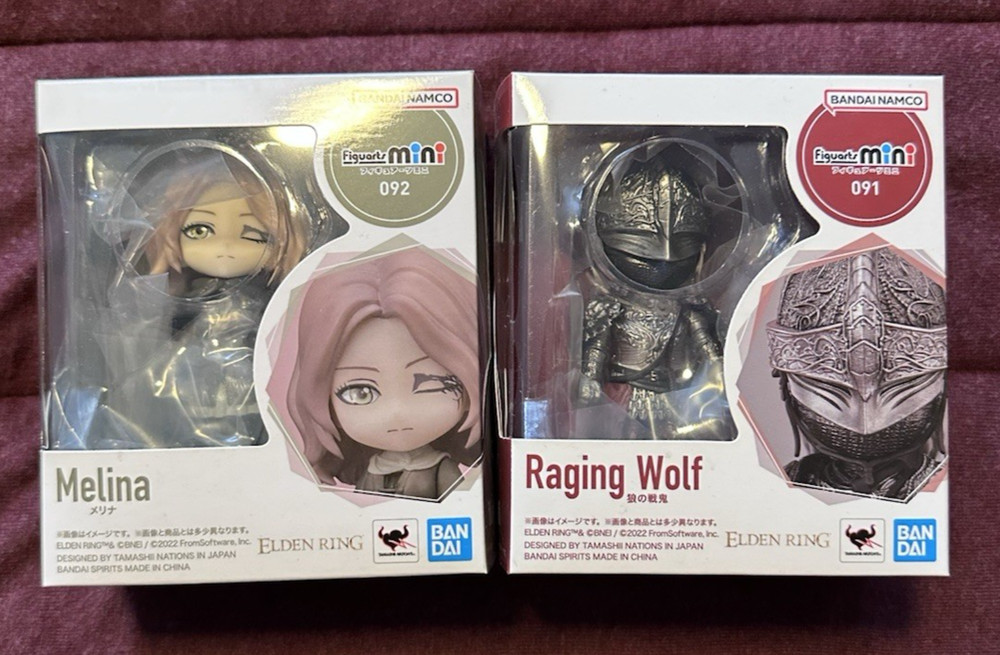 Elden Ring Figuarts Mini Melina #092 & Raging Wolf #091 Figure Set Bandai NEW