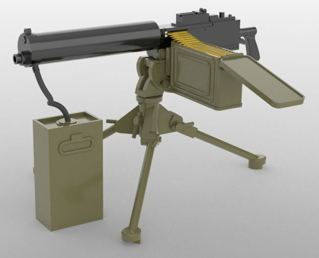 1/16 Scale Battleground M1917A1 Heavy Machine Gun