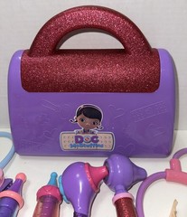Disney Jr Doc McStuffins Doctor Kids Medical Pretend Play Purple Bag with Sounds
