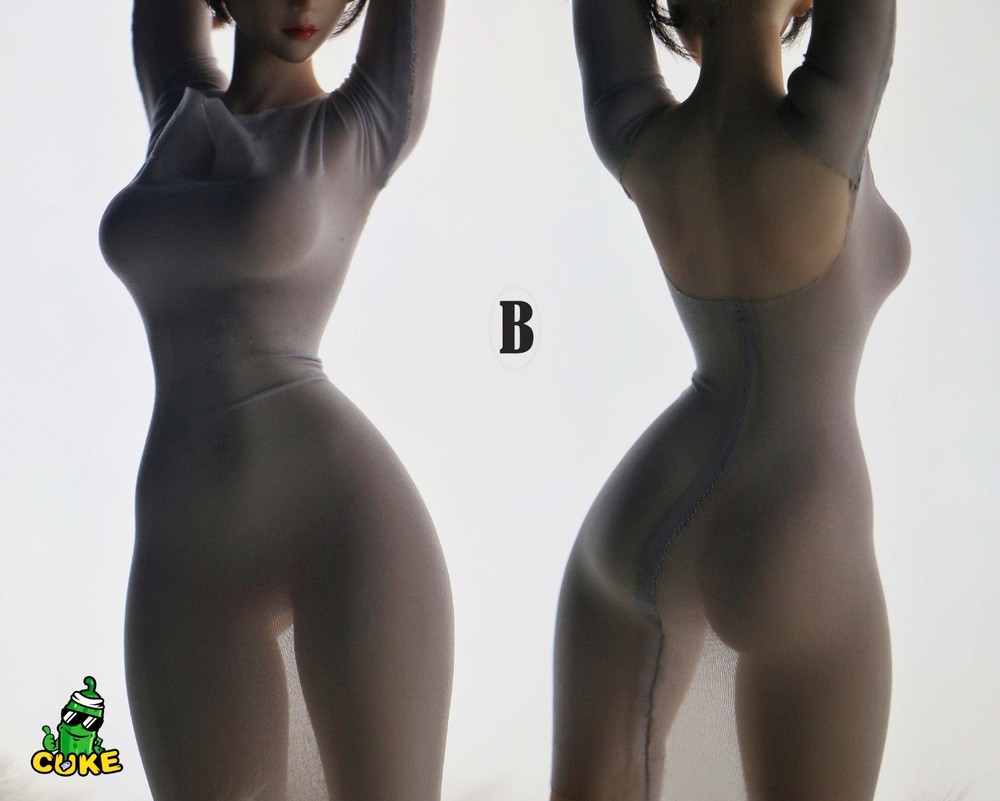1/6 Female Ultra-thin Elasticity Sexy Hip Hugging Jumpsuit Skirt For 12″Figure