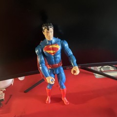 Superman Action Figure w/ Red Cape, Blue & Red Suit, Plastic/Fabric