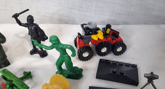 Mixed lot of Varies Weapons and Lego Parts Action Figures