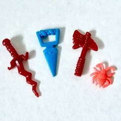TNMT Lot of 5 Accessories – Donatello, Slash, Sewer Scout Raph, Scumbug 1983-90
