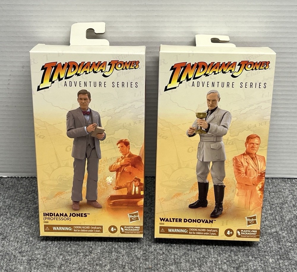 Professor Indiana Jones & Walter Donovan Adventure Series Action Figure Lot