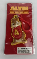 Alvin & The Chipmunks Rubber Bendable Keychains (Lot Of 4) 20th Century Fox, NEW