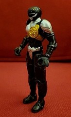 Power Rangers Mighty Morphin 971 22300 Armored Black & Silver 4″ Bandai 2009