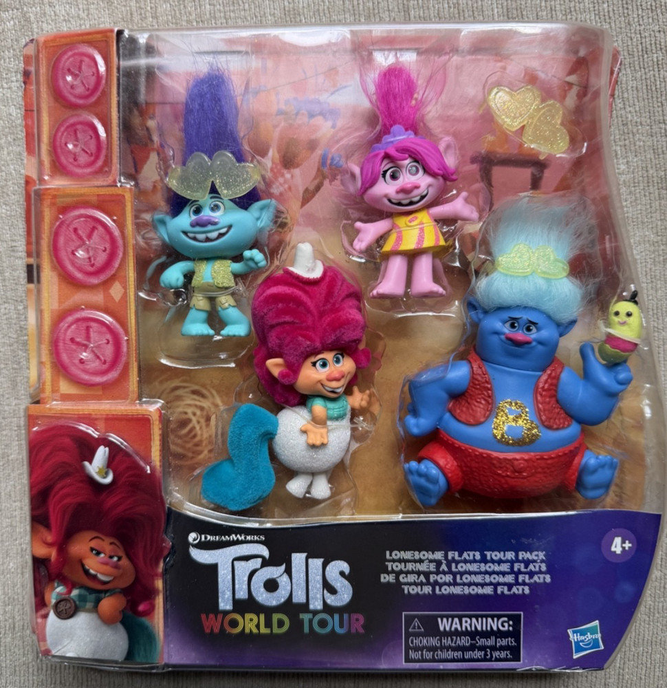 DreamWorks Trolls World Tour Lonesome Flats Tour Pack Figure Set NIB