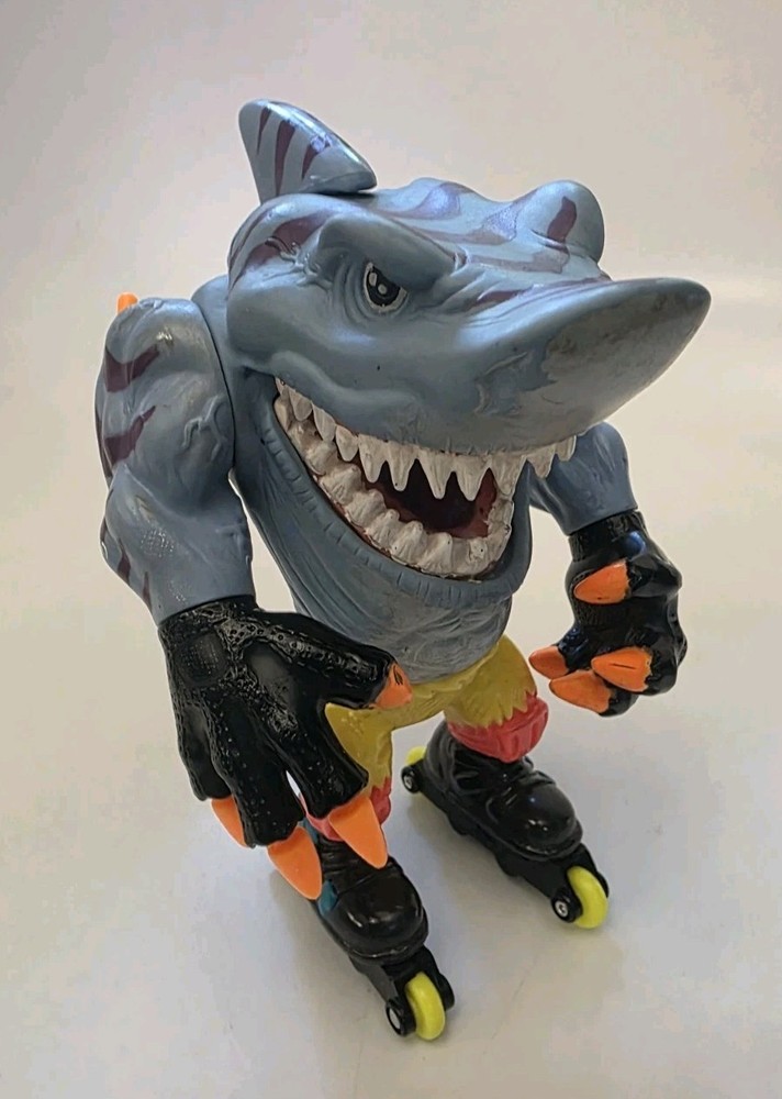 VINTAGE 1994 MATTEL STREET SHARKS BLADES ACTION FIGURE STREEX ROLLER TOY NICE
