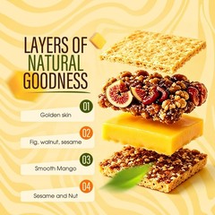 Fig & Walnut Stuffed Mango Pie, 250g Fig and Walnut Bars with Black Sesame ,