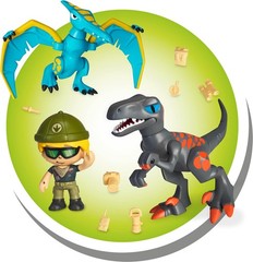 Action Heroes Dino Pack, mix and match figures, dinosaur toys for kids 4 years a
