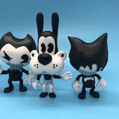 Bendy and the Ink Machine Figures Lot of 4 Phatmojo Alice Boris Inky 2.5”