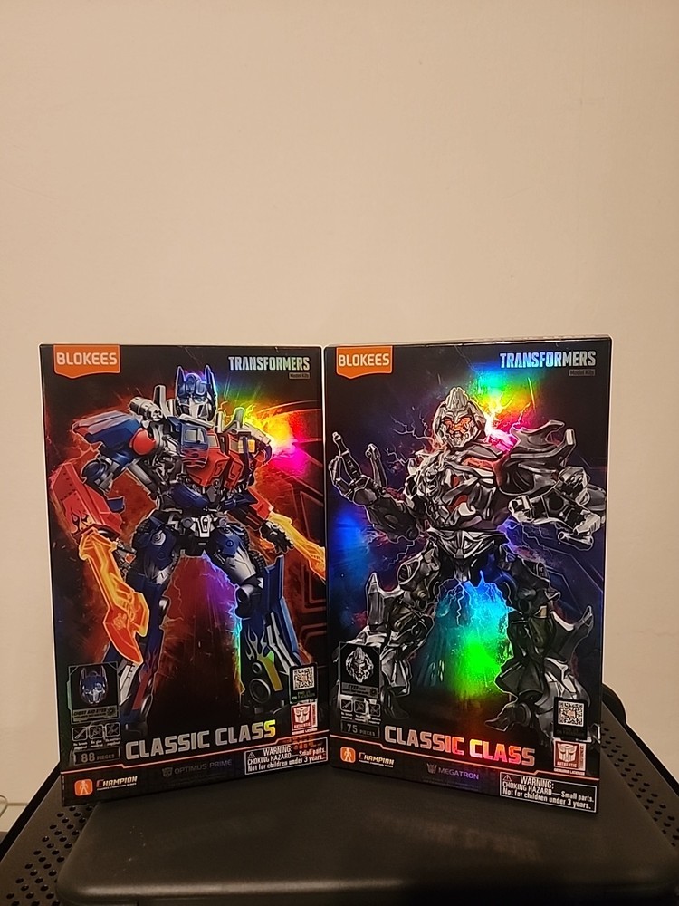 BLOKEES TRANSFORMERS CLASSIC CLASS OPTIMUS PRIME & MEGATRON 2007 Movie 2 Figures