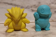 4 Vtg 1990’s TOMY Nintendo POKEMON Eraser Figure LOT Pikachu, Sqirtle, Sandslash