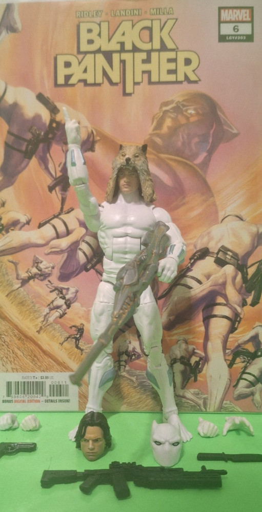 Marvel Legends WHITE WOLF / BUCKY BARNES – BLACK PANTHER *CUSTOM* + GREAT COMIC