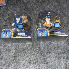 Sonic 2 Movie 4 Inch Figures Sonic with Map And Tails New Damaged Boxes See Pics