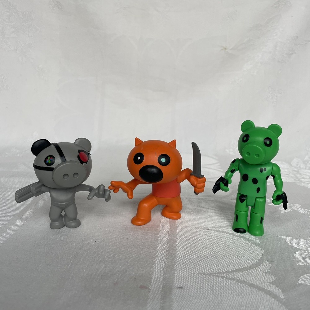 Roblox PIGGY Figures Series 1 Lot of 3 Foxy Robby Dinopiggy PhatMojo