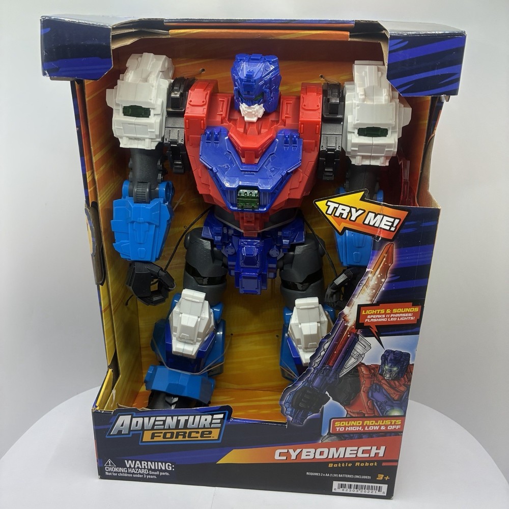 Adventure Force Cybomech Combat Robot Action Battle Figure with Lights & Sounds