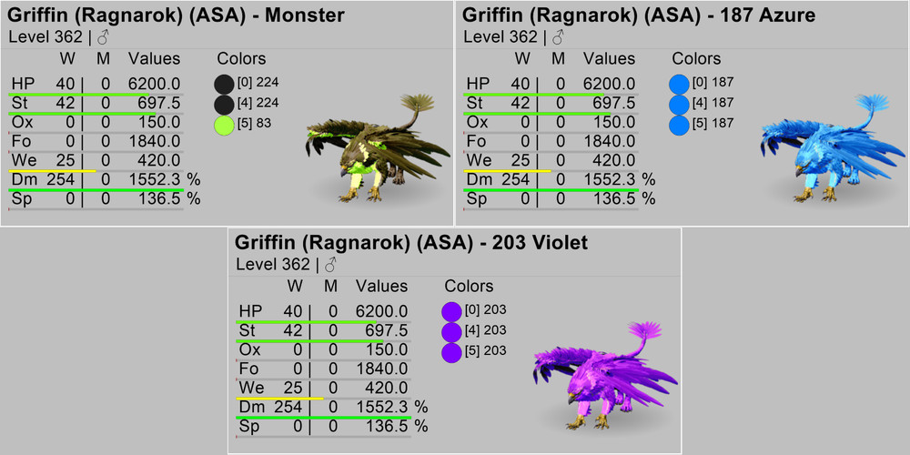 Ark Survival Ascended PVE Griffin TOP STATS 1552 Melee