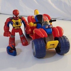 SPIDER-MAN & FRIENDS 4 Wheel All Terrain Vehicle & Action Figure 2002 Playwell