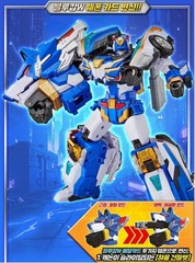 Metal Cardbot W Season3 BLUECOP W Transformer Robot Police Car Figure Toy 2025