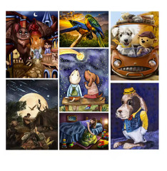 100PCS Dog Animal Jigsaw Puzzle Educational Gift for Kids