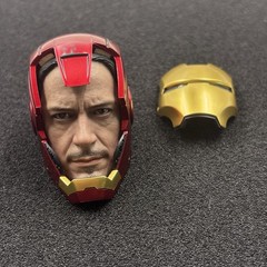 Head Mask Figure 1/6 Hot Toys HT MMS825 Iron Man Mark 3 Armor Suit Up Version