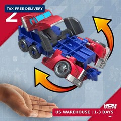 Transformers 1-Step Flip Heroes 3-Pack, 4-Inch Wheeljack, Bumblebee, and Optimus