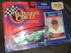 John Force Lot Collectible McFarlane Figure + Diecast Funny Cars + Trading Card