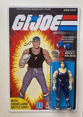 Custom made Rocky Balboa 3 3/4 GI Joe Vintage Style ARAH Action Figure