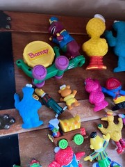 Large Mixed Lot of Plastic Rubber Vinyl Barney Sesame Street TV Character Play
