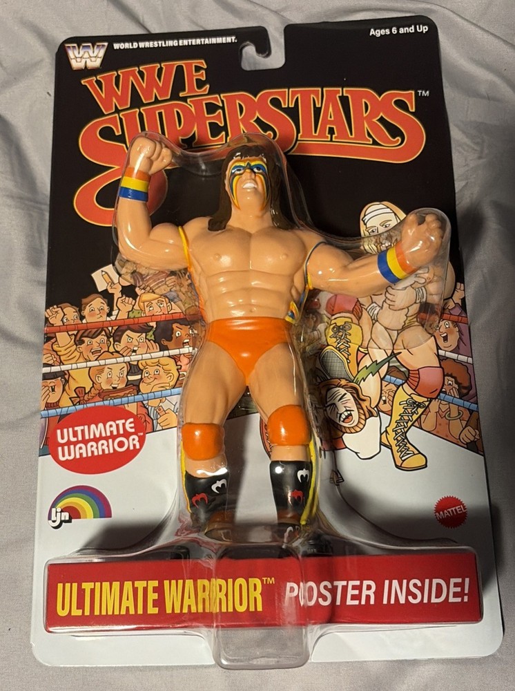 WWE LJN Superstars ULTIMATE WARRIOR Chase BLACK CARD Rare Figure New on Card