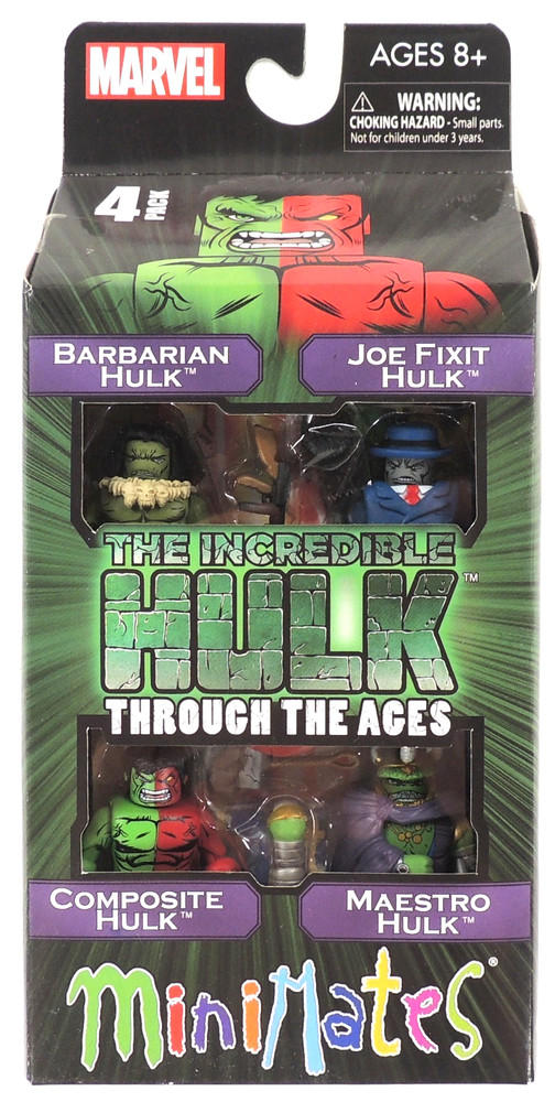 The Incredible Hulk Through the Ages Minimates 4-Pack Marvel DST 2013 (SEALED)