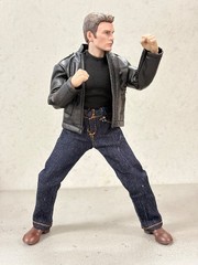 BW-KRDR-SET: 1/12 Leather Jacket, Tank top, Jeans & Belt Set for 6″ slim figure